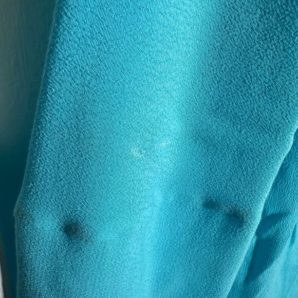 Diane von Furstenberg Women's Blue V Neck Long Sleeve Blouse Size 4 Small - Picture 7 of 8